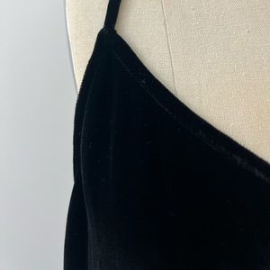 Reformation Long Black Velvet Dress